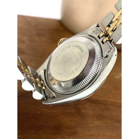 Rolex Datejust Women's Watch 6917 Vintage Swiss Automatic Steel 18k Gold 26mm - Picture 6 of 14